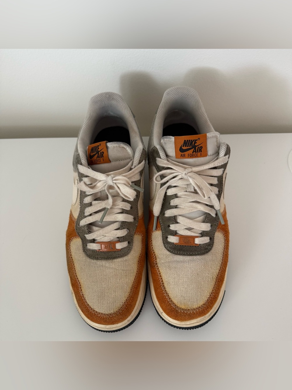 Nike Air Force 1 Low FZ6684-001 Orange Gray Sneakers Men’s Size 10
